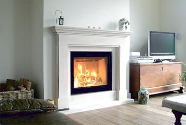 Insert de cheminée Salvador en fonctionnement